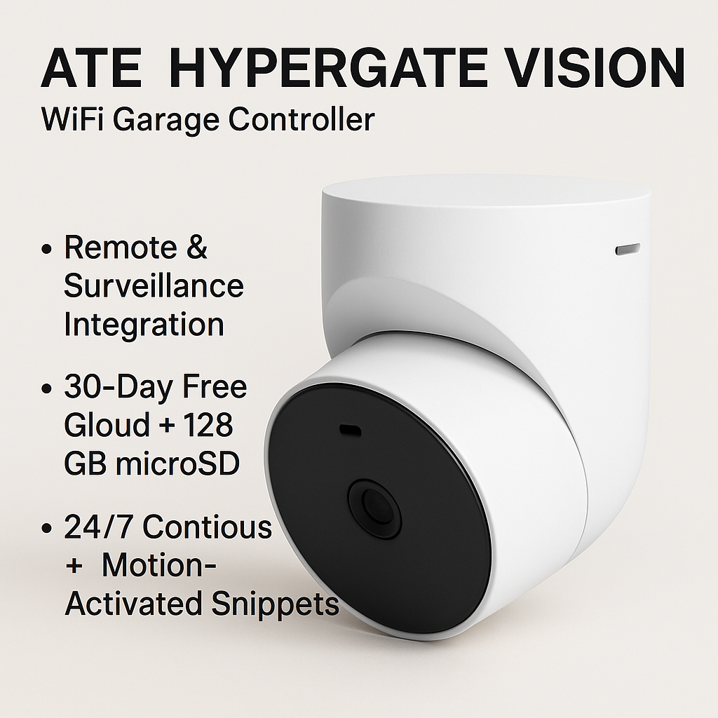 ATE HYPERGATE VISION – Smart WiFi Garage Controller with Built-in ...
